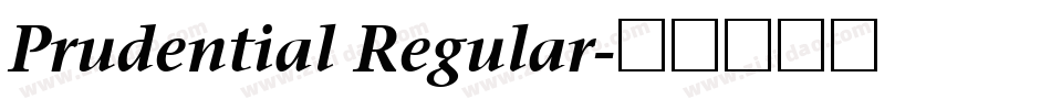 Prudential Regular字体转换